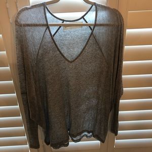 GRAHAM AND SPENCER OVERSIZED GRAY LONG SLEEVE